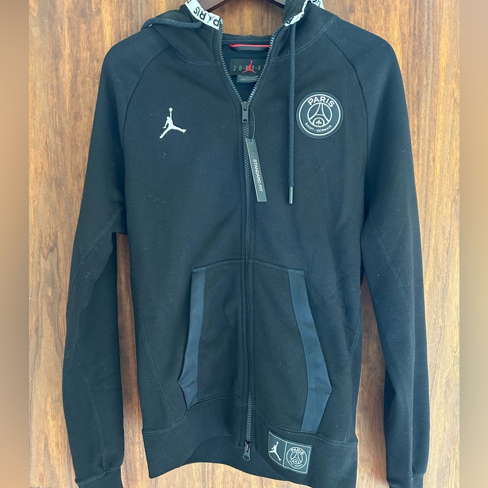 NWT Nike: Jordan Nike Paris Saint Germain Jacket Black Hooded
